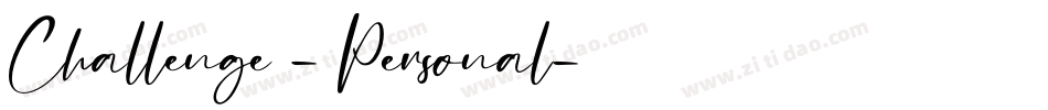Challenge - Personal字体转换